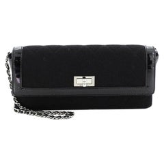 Chanel Reissue Klappentasche Gesteppter Jersey mit Lack East West