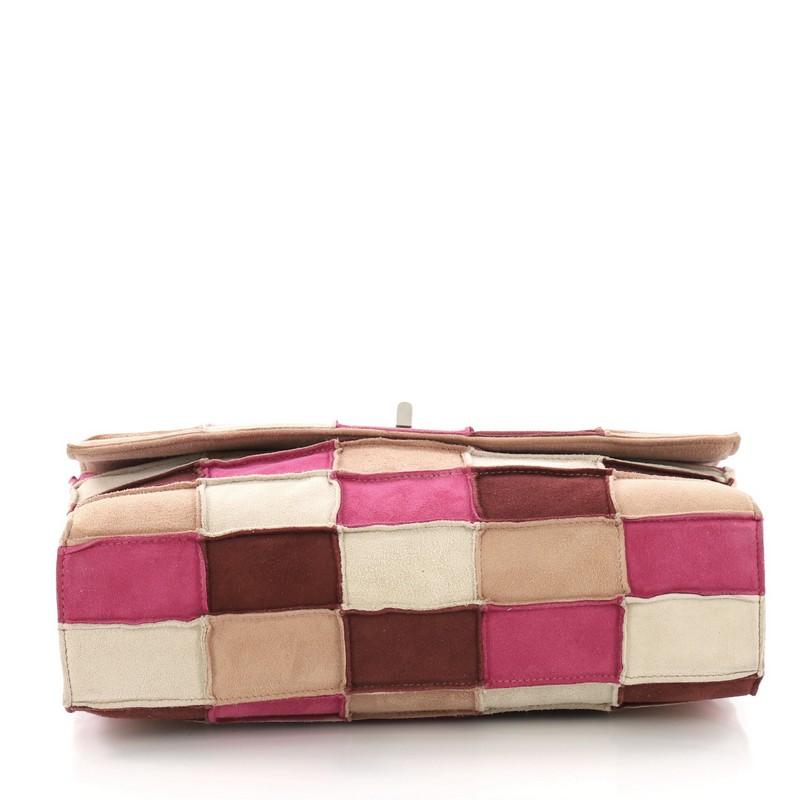 Brown Chanel Reissue Flap Bag Suede Patchwork Medium