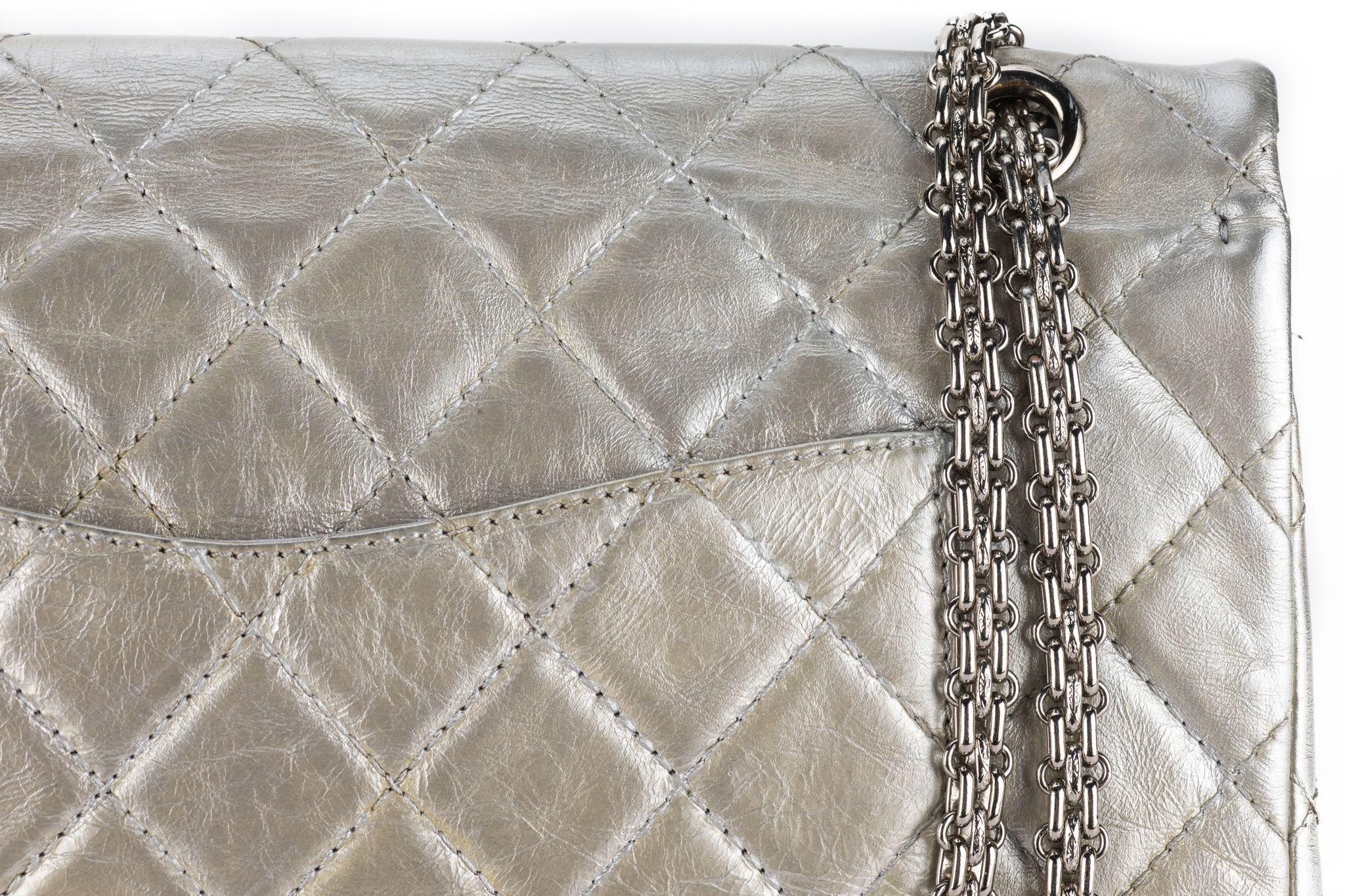 Chanel Reissue Flap Jumbo Silver in vendita 5