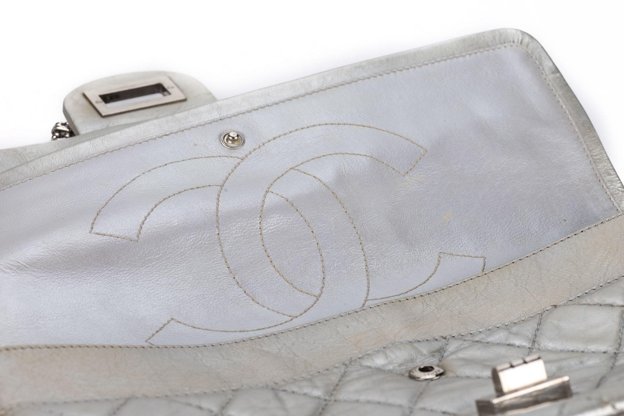 Chanel Reissue Flap Jumbo Silver in vendita 6