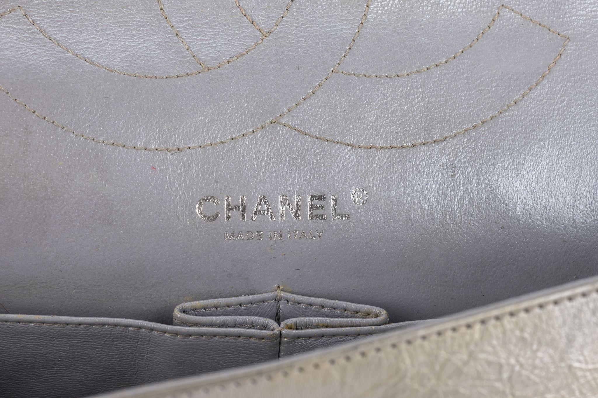 Chanel Reissue Flap Jumbo Silver in vendita 8