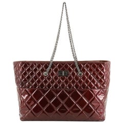 Chanel Reissue Tote Quilted Patent East West
