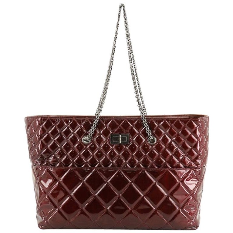 Chanel Reissue Tote Quilted Patent East West at 1stDibs