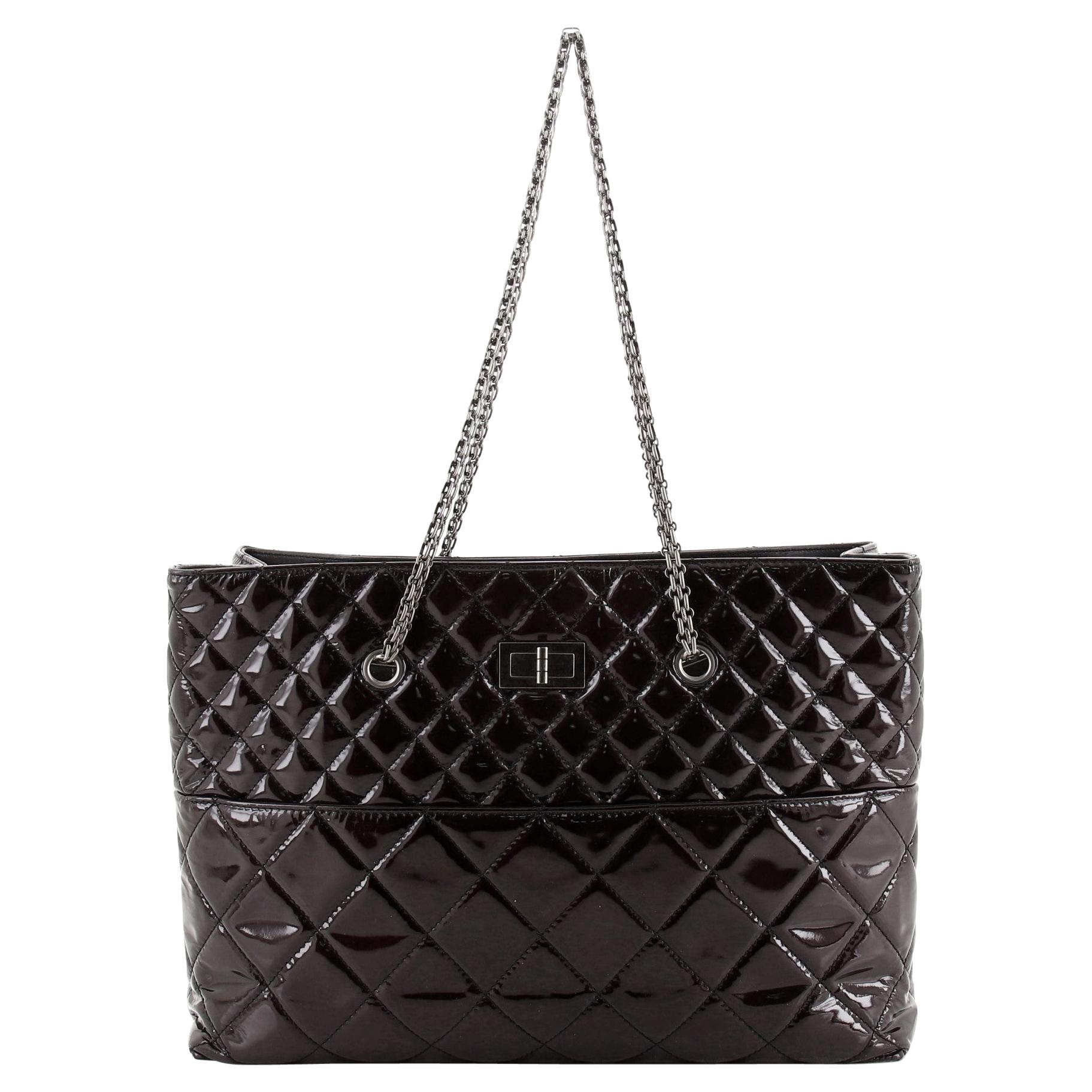 Chanel Reissue Tote Quilted Patent East West at 1stDibs chanel