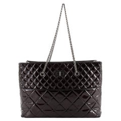 Chanel Reissue Tote Quilted Patent East West