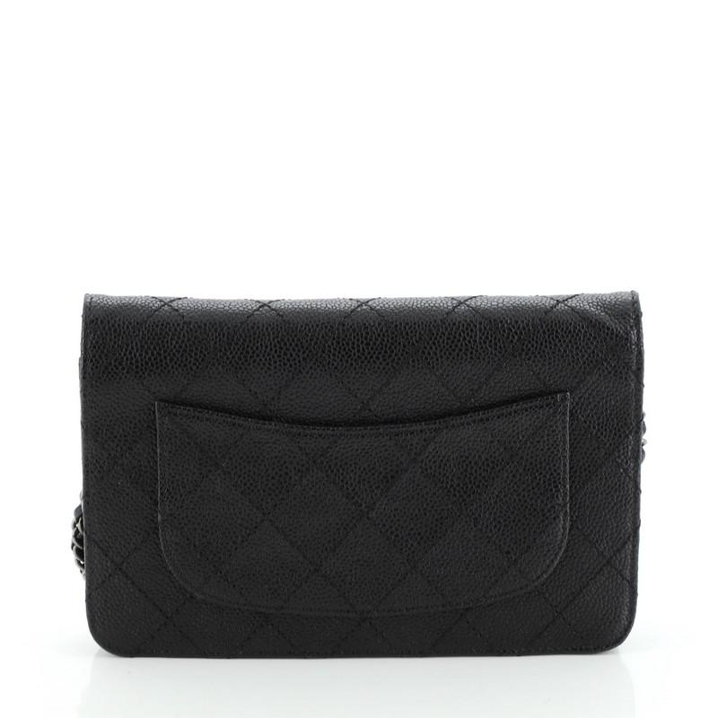 Black Chanel  Reissue Wallet on Chain Quilted Caviar