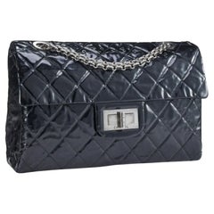 Chanel Reissue XL Black Quilted Patent Leather Shoulder Bag