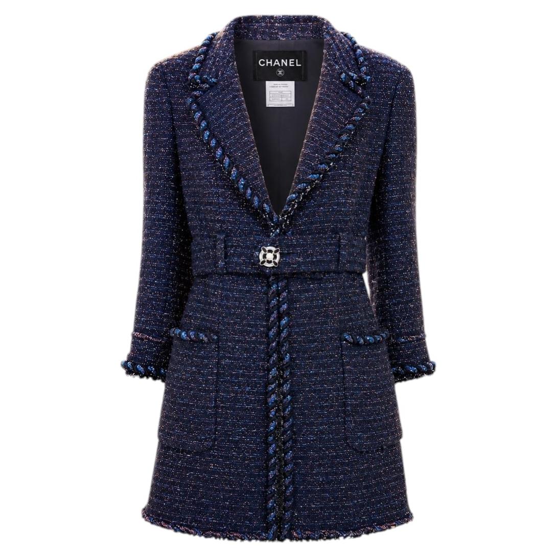CHANEL Relic Paris / MONACO Black Tweed Jacket 36 FR