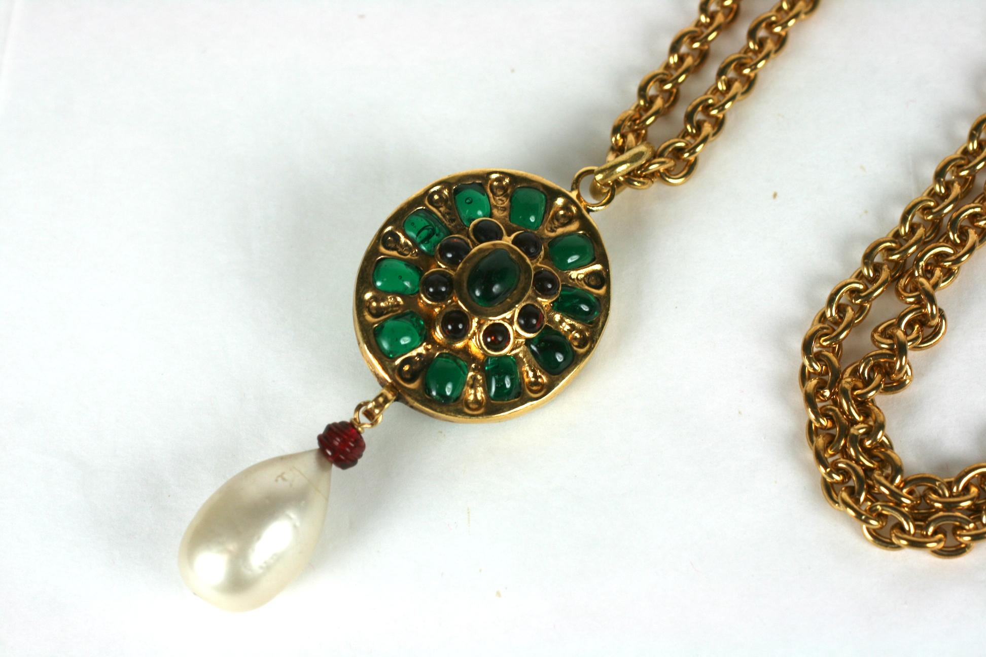 Chanel Renaissance Style Pendant, Maison Gripoix. In Excellent Condition For Sale In New York, NY