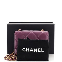 Chanel Resin CC Flap Bag Quilted Calfskin Mini
