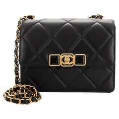 Chanel Resin CC Flap Bag Quilted Calfskin Mini