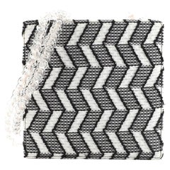 Chanel Resin Chain Handle Shoulder Bag Geometric Jacquard Small