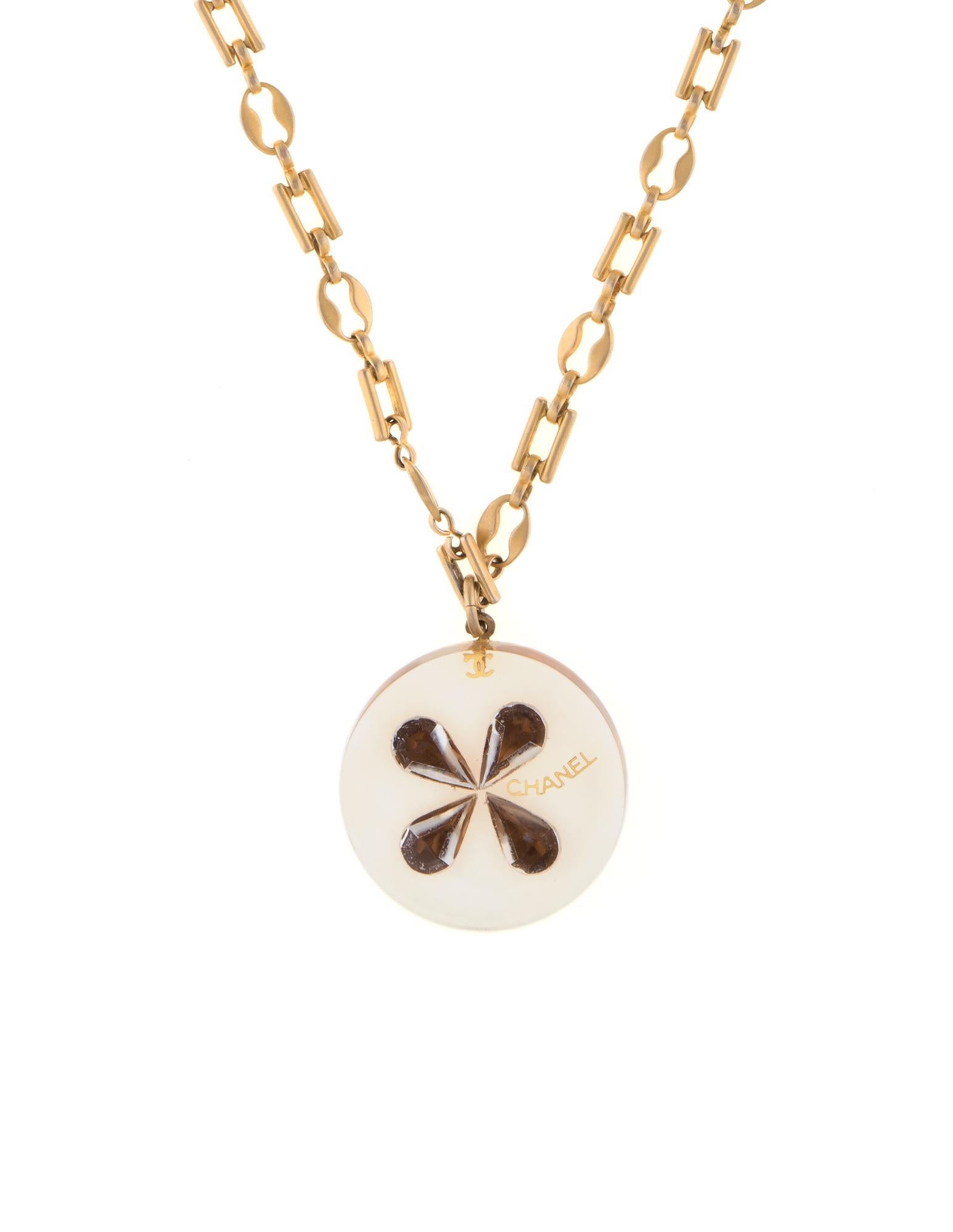 Chanel Resin Clover Pendant Necklace | Rent Chanel jewelry for $55/month -  Join Switch