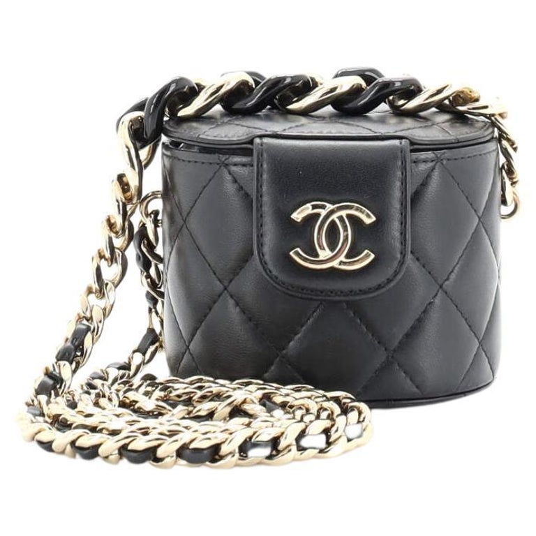 Chanel Purple Quilted Leather Small Vanity Case Top Handle Bag at 1stDibs