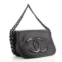 Chanel Resin Modern Chain Flap Tasche Lammfell Medium