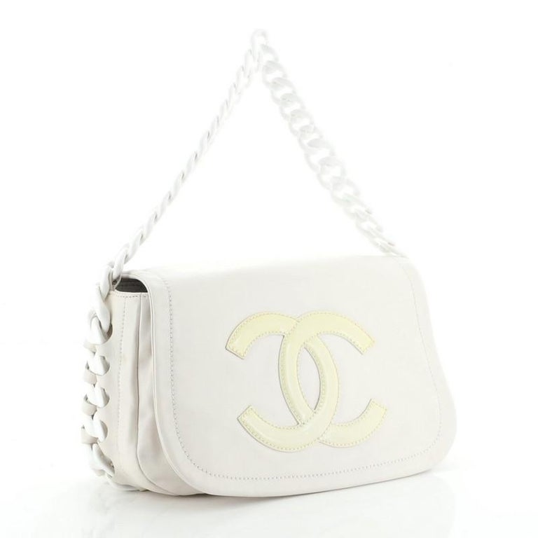 Chanel Resin Modern Chain Flap Bag Lambskin Medium at 1stDibs