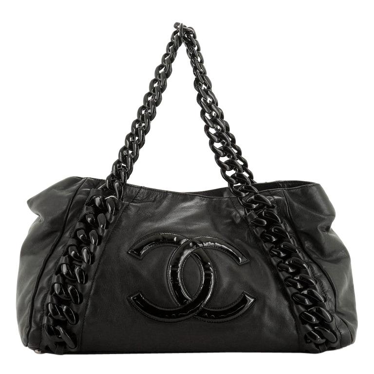 Chanel Resin Modern Chain Tote Calfskin East West