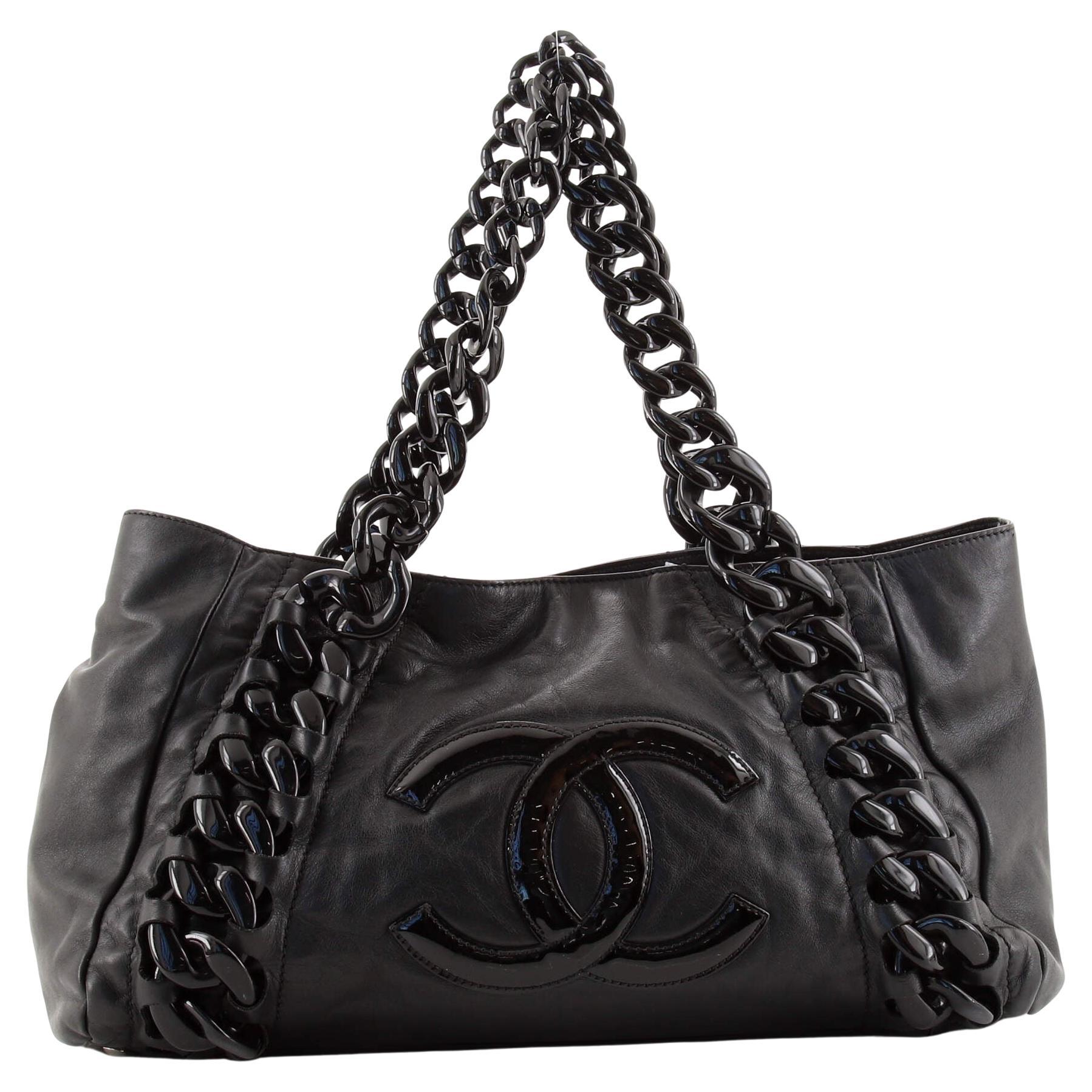 Chanel Black East West Flap Shoulder Bag at 1stDibs