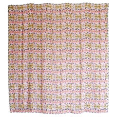Chanel Resort 1994 Logo Floral Silk XL Scarf Shawl