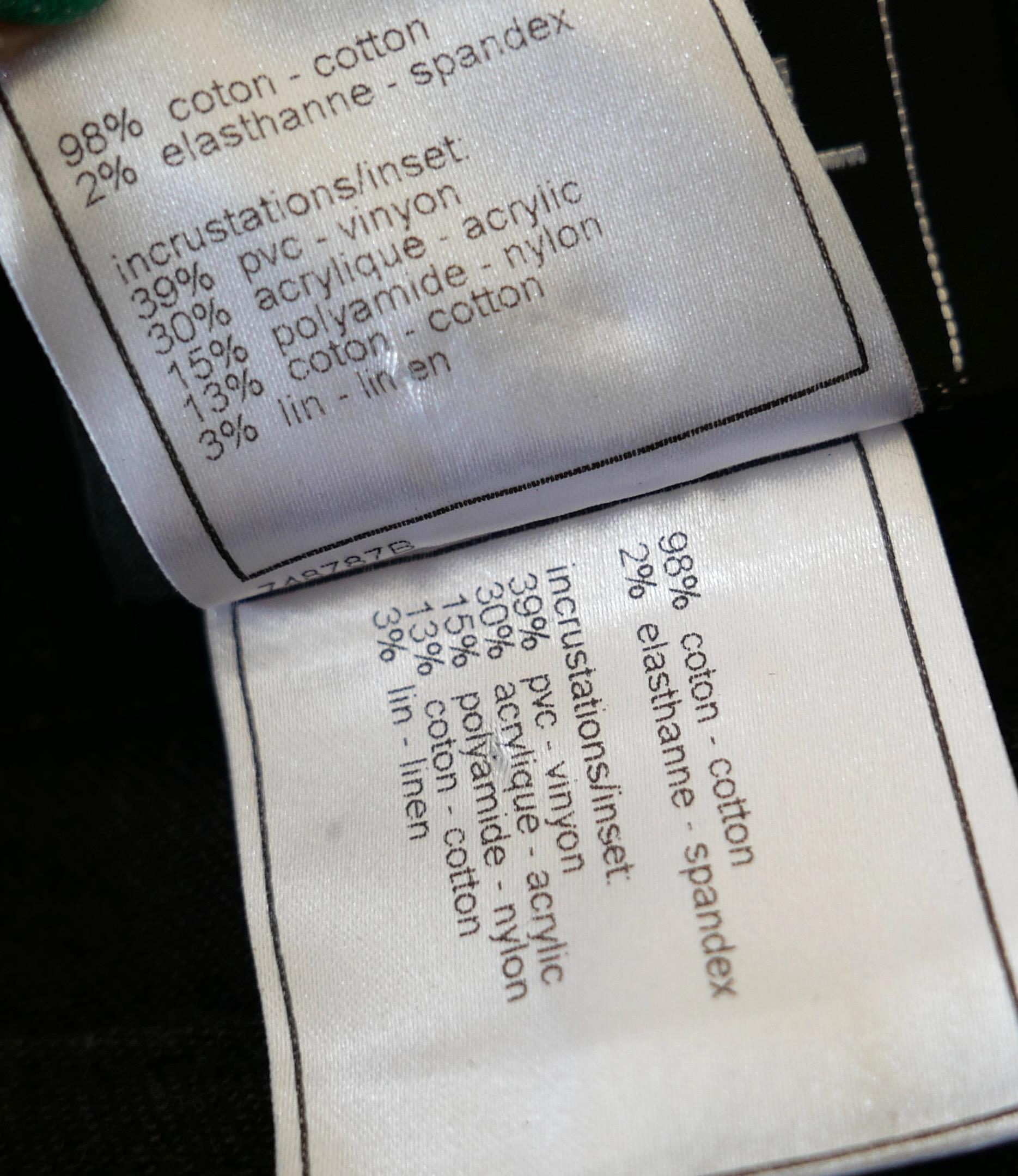 Chanel Resort 2006 06C Sequin Distressed Patchwork Jeans For Sale 6