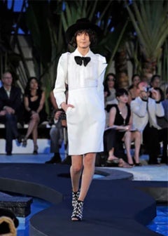 Chanel Resort 2009 Black & Silver Lattice Ankle Boots