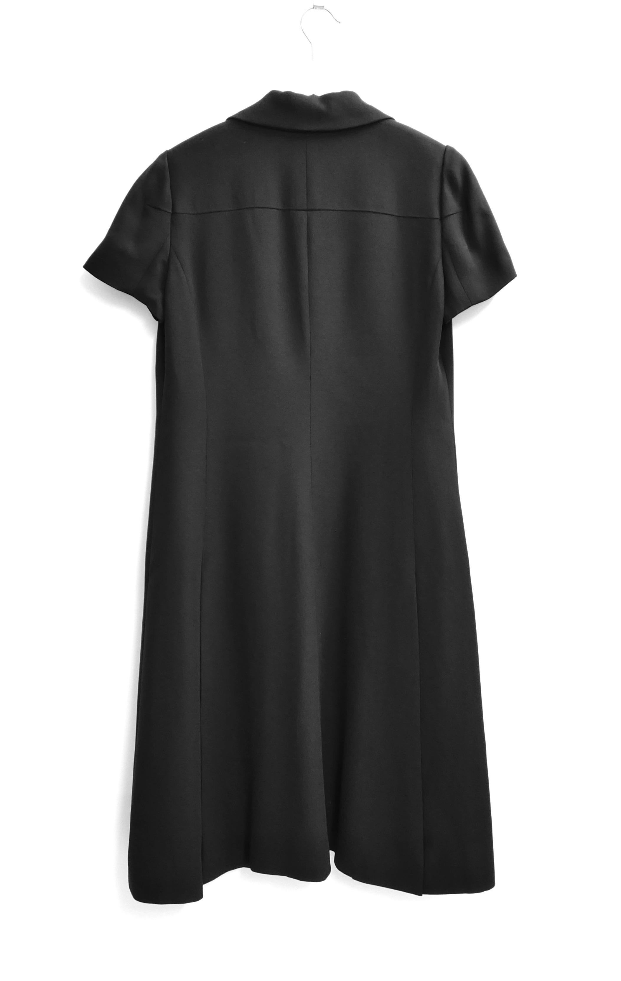 Chanel Resort 2010 Black Short Sleeve Dress Coat For Sale 2