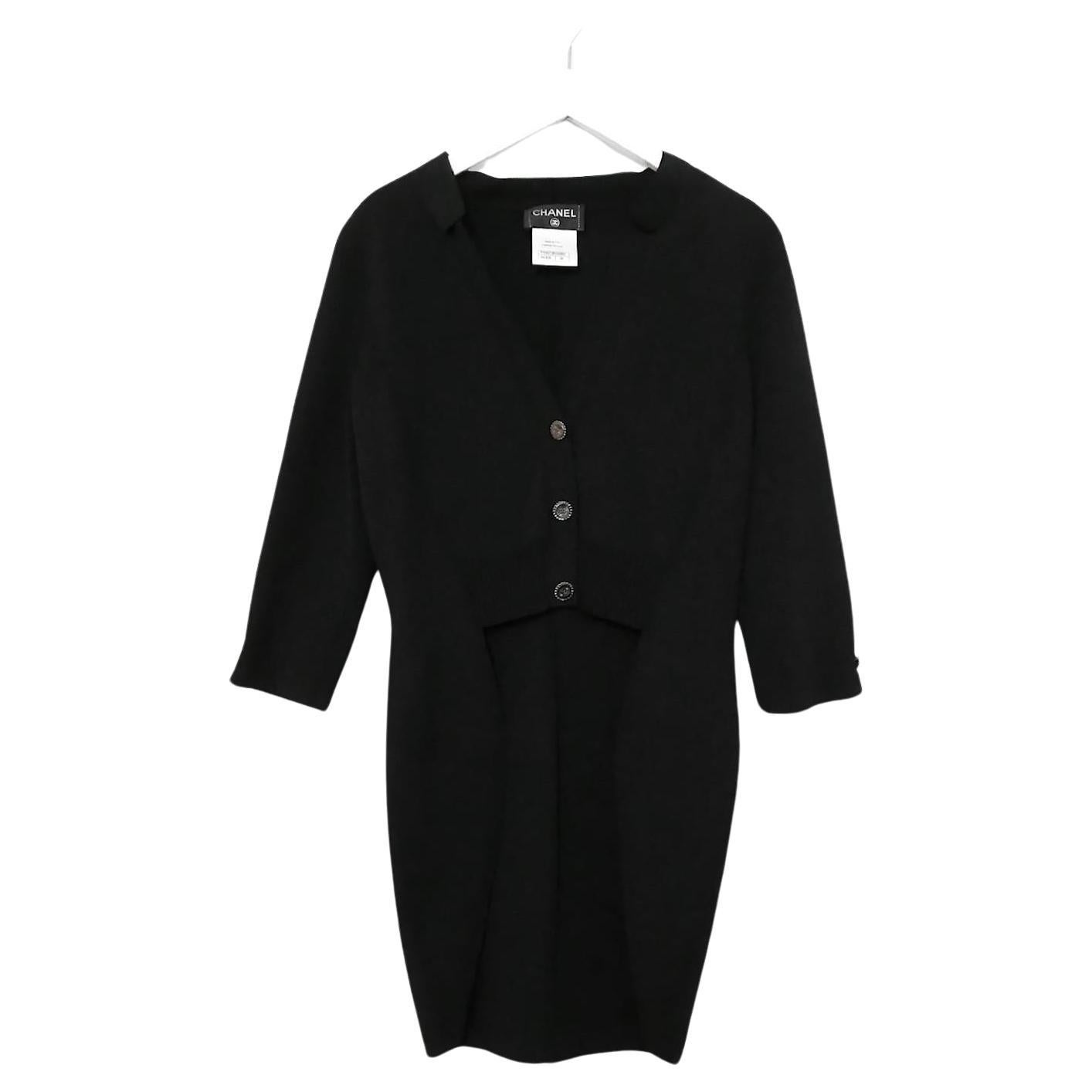 Chanel Resort 2011 - Manteau en maille - Veste noire en vente