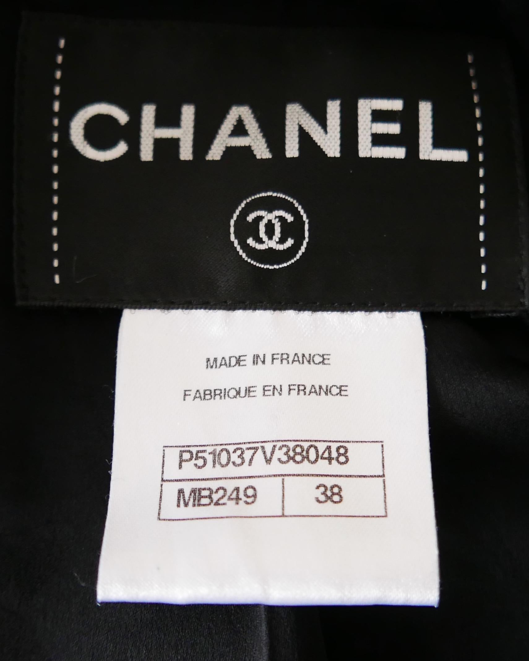 Chanel Resort 2015 Black Tweed Jacket For Sale 5