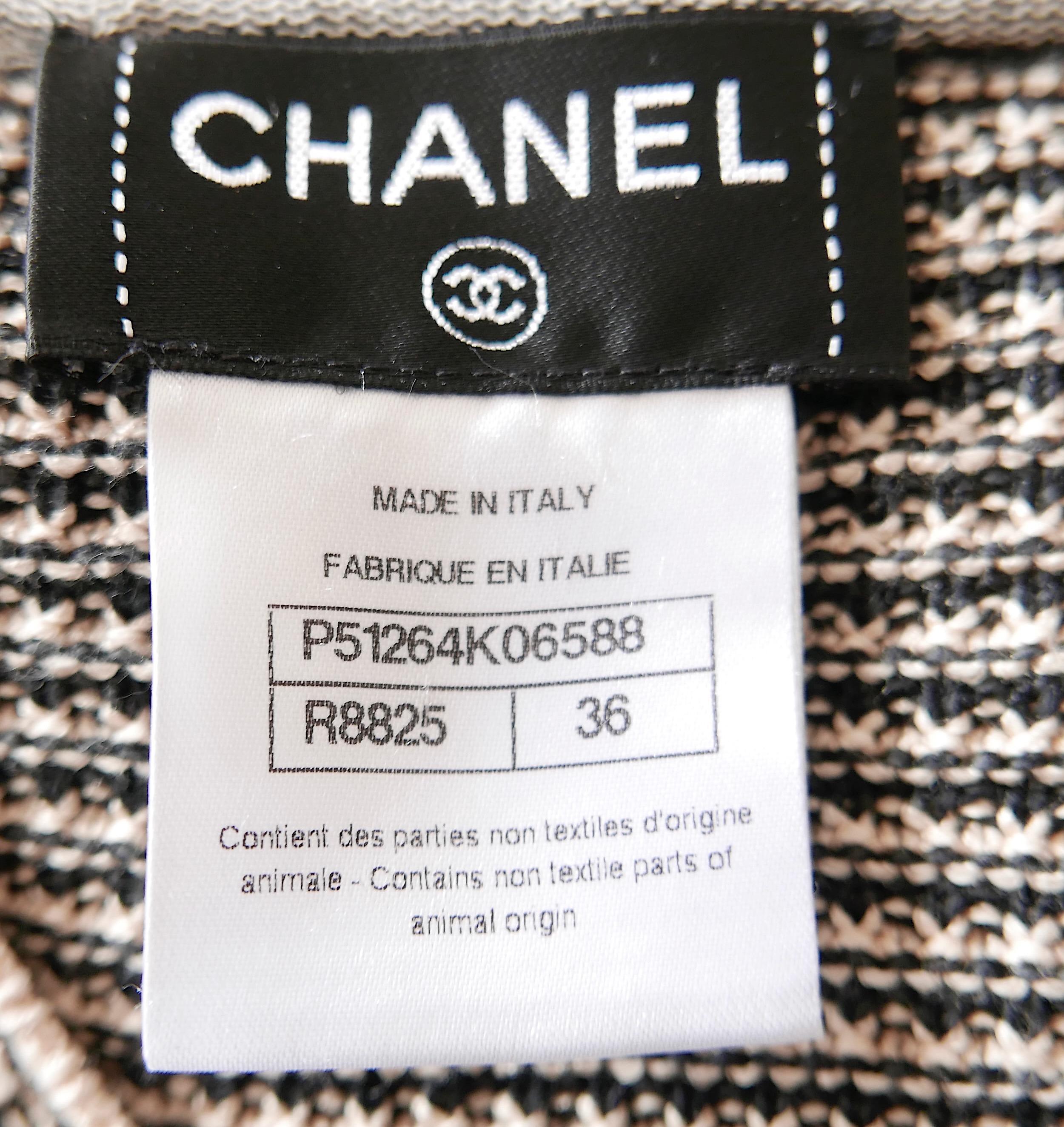 Chanel Resort 2015 Paper/Cotton/Silk Knit Cropped Jacket For Sale 2