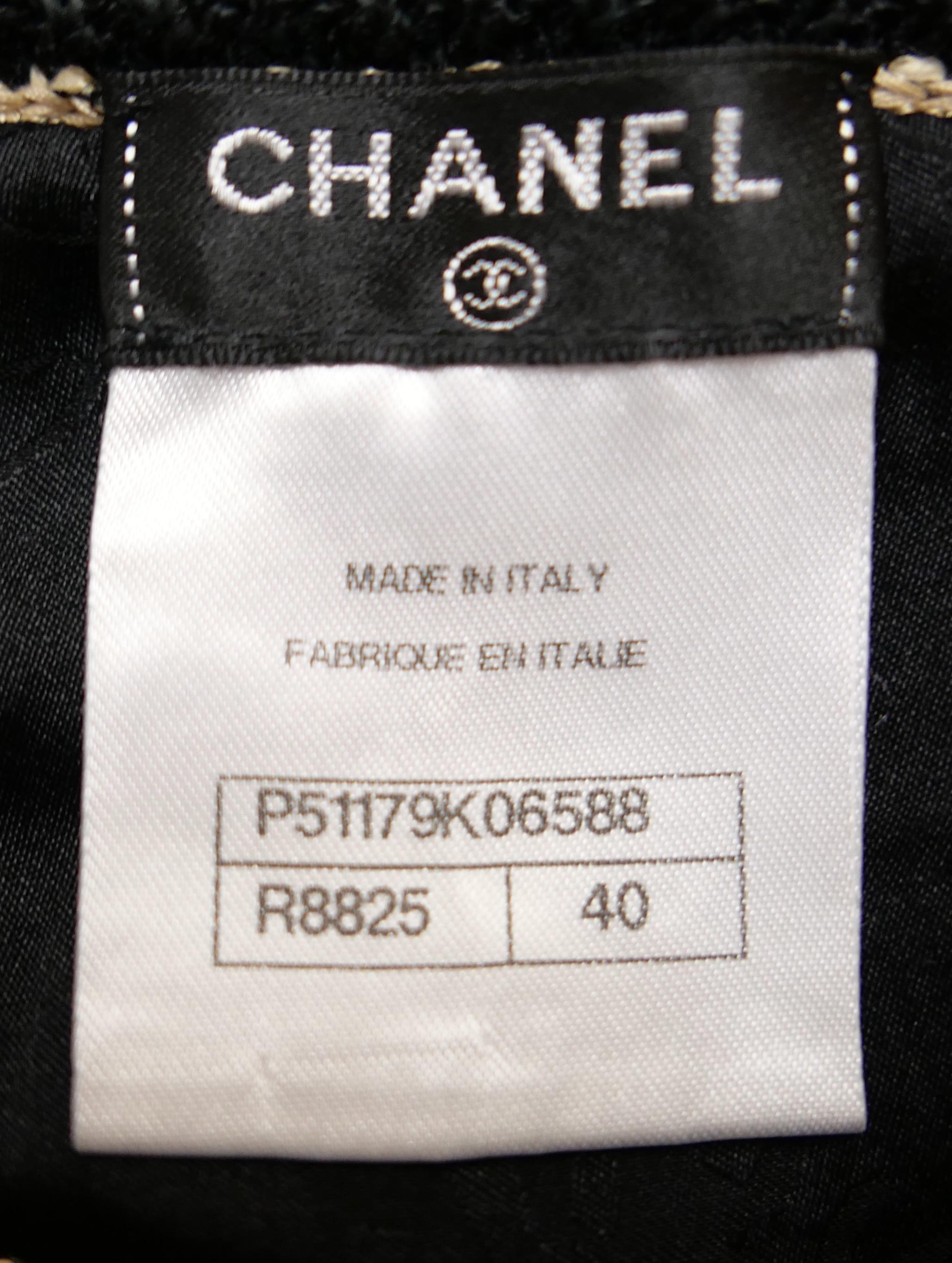 Gonna svasata Chanel Resort 2015 in maglia di carta/cotone/seta in vendita 1