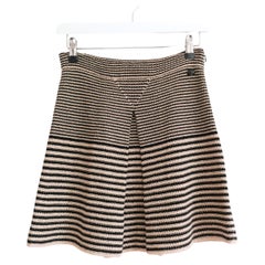 Chanel Resort 2015 Paper/Cotton/Silk Knit Flared Skirt