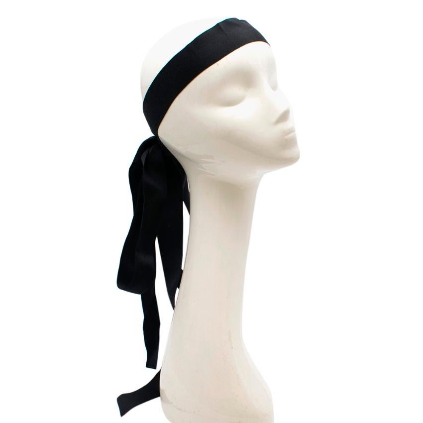 Women's Chanel Resort 2018 Black Silk Ribbon Headband