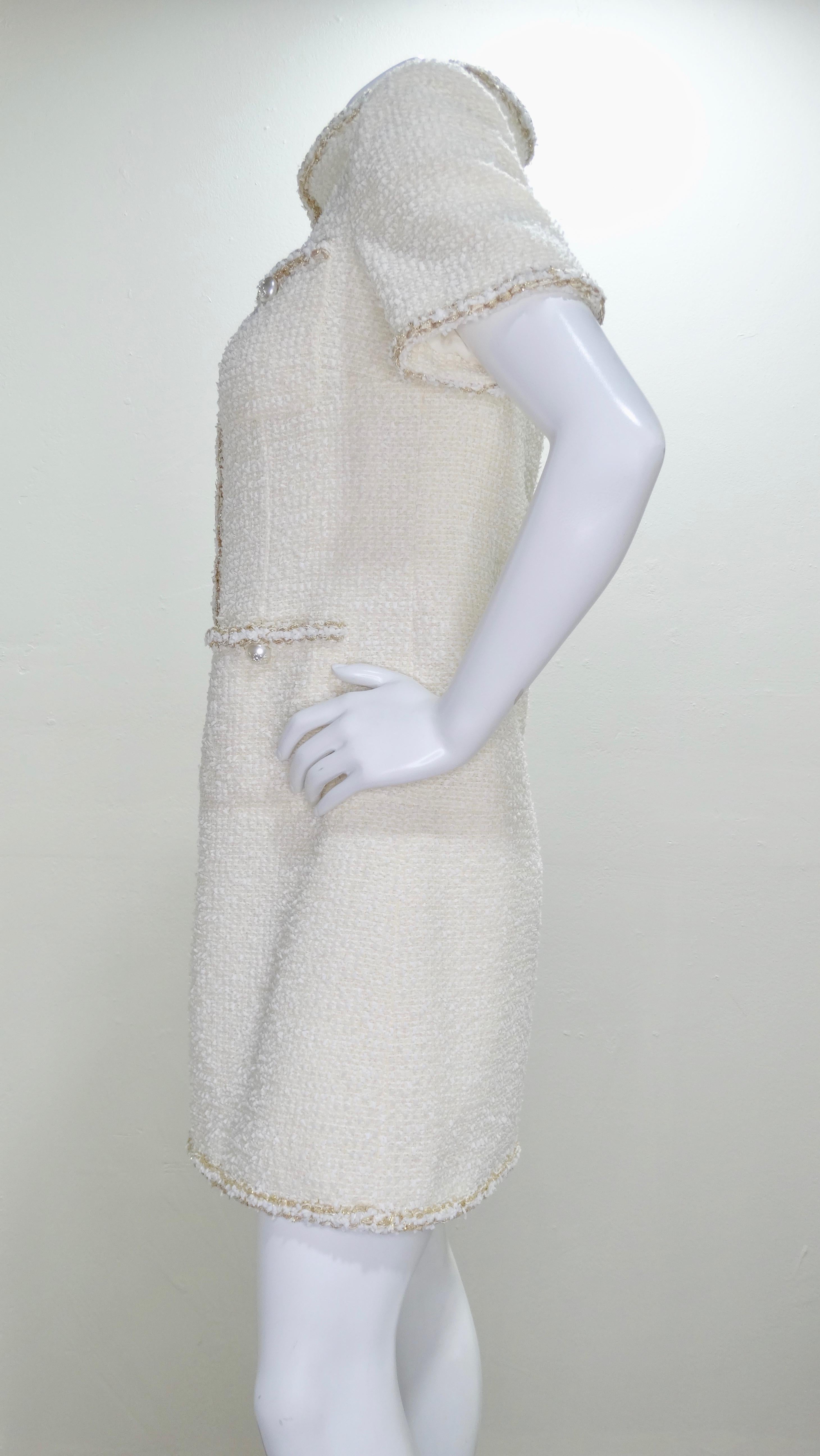Chanel Resort 2019 Cream Tweed Dress 2