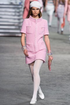 Chanel Resort 2019 Cream Tweed Dress