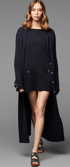 Chanel Resort 2020 20P CC Logo Sweater Dress