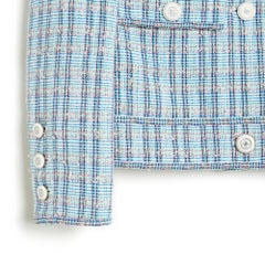 Chanel Resort 2020 Jacket FR40/42 Cotton Tweed Blue