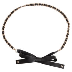 Chanel Resort 2020 Runway Chain Belt in Leather and Matte Champagne Gold Vermeil