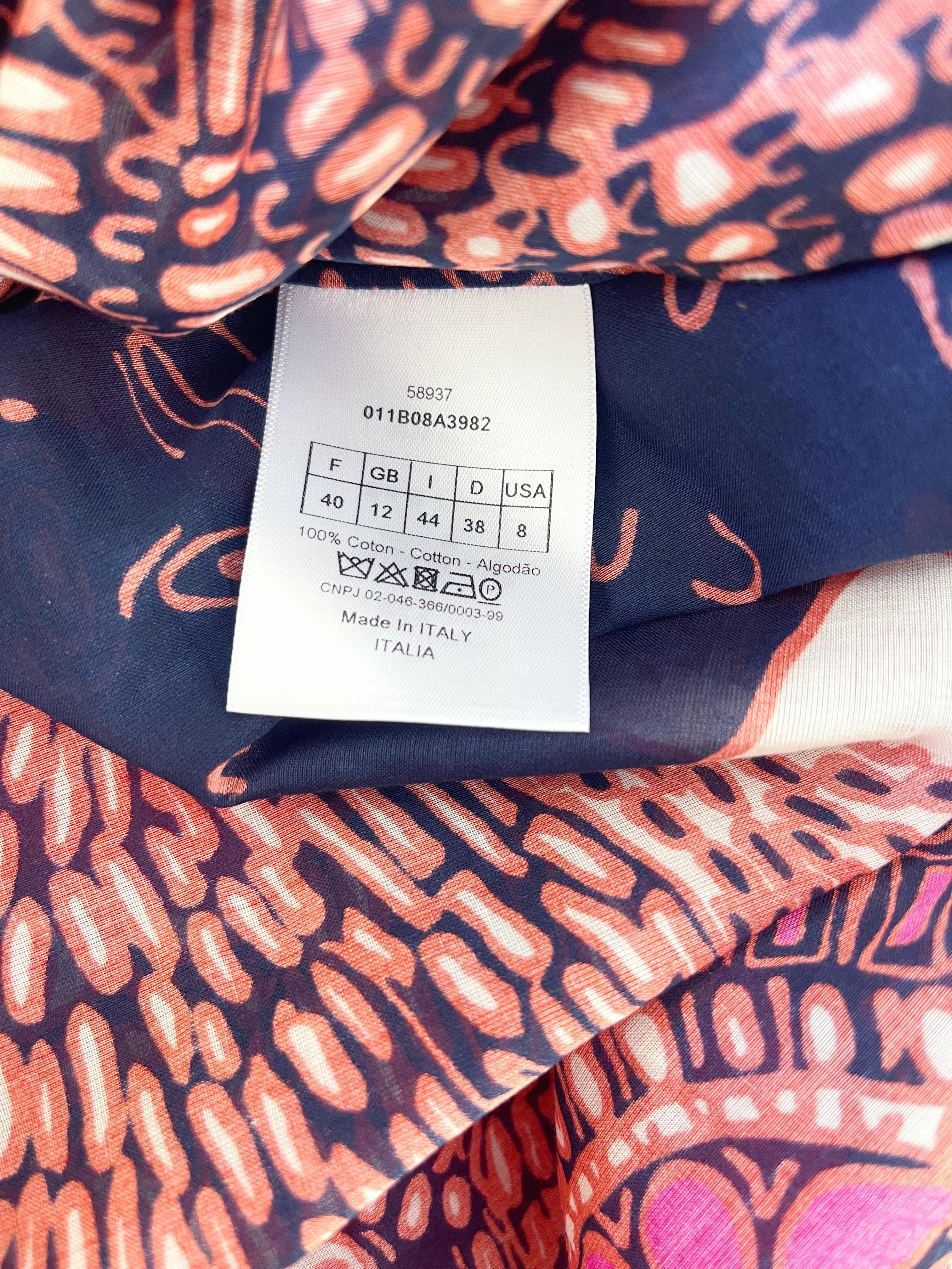 Women's Dior Resort 2020 Size 8 / 10 Cotton Marrakech Inspire Moroccan Tunic Dress