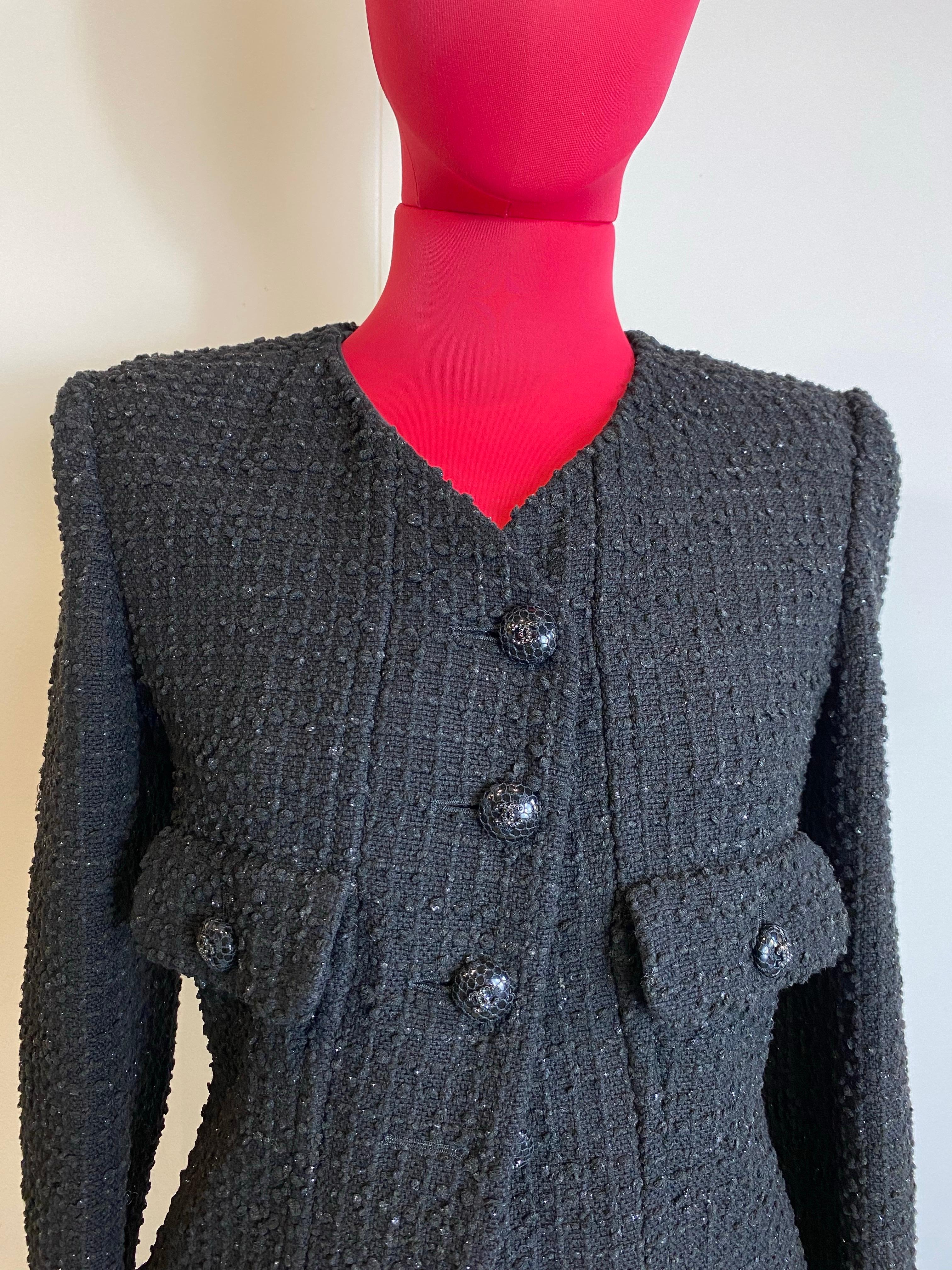 Chanel Resort 2022 Chaqueta Negra en Nuevo estado para la venta en Carnate, IT