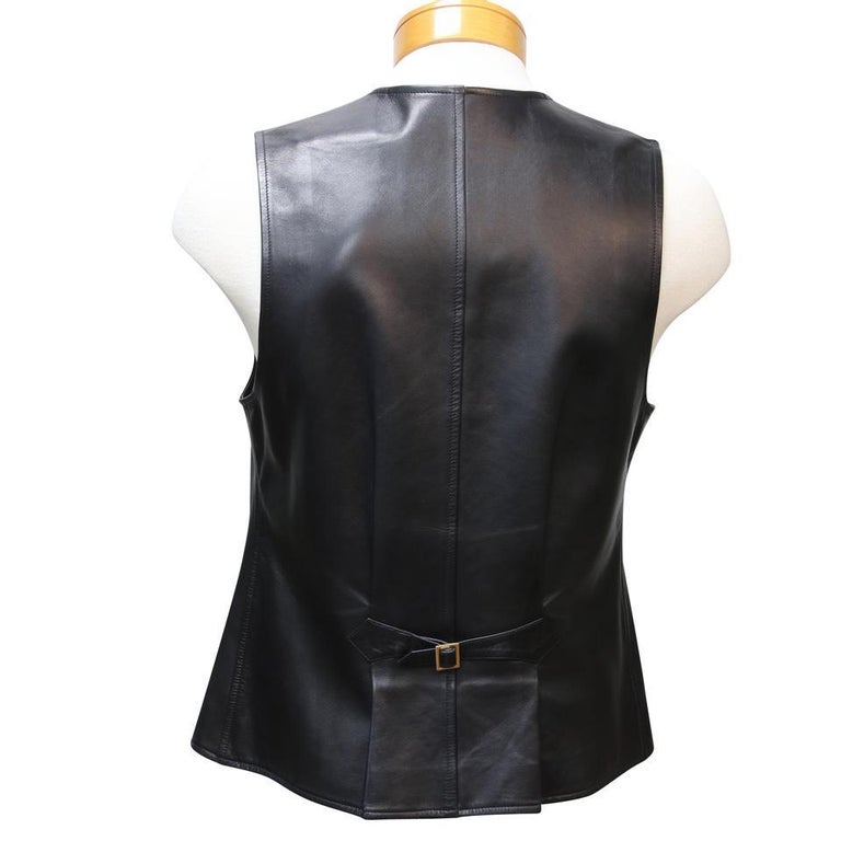 Authentic Chanel Leather Vest Top Size 34 Great Condition