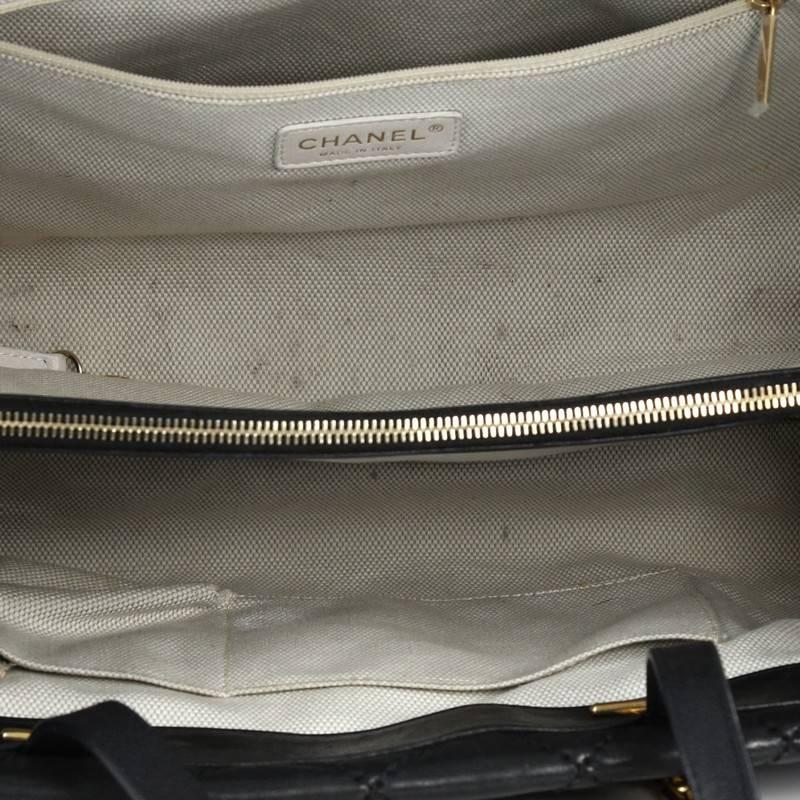 Chanel Retro Chain Shopping Tote Quilted Calfskin Large 2