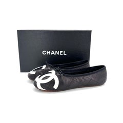 Chanel Retro Vintage Lagerfeld Ligne Cambon Ballerina Flats 37
