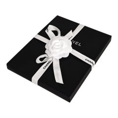 Chanel REV Runway White CC Tights Sheer Hosiery S