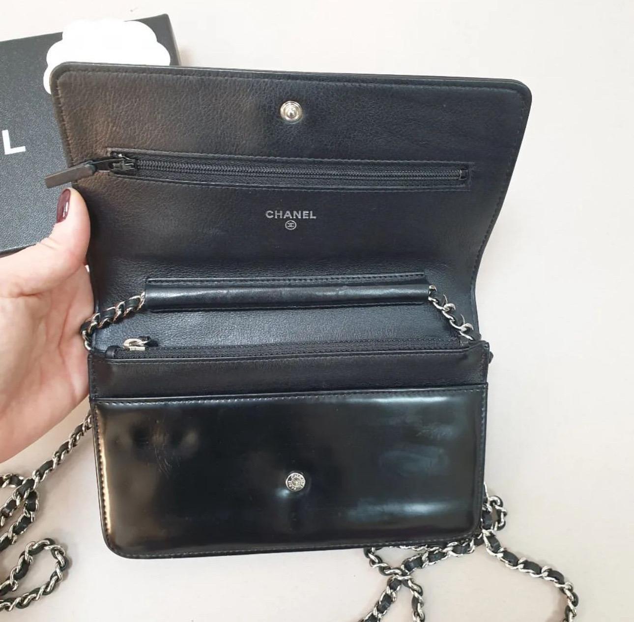 Chanel Reverse Boy Gloss Leather WOC For Sale 1