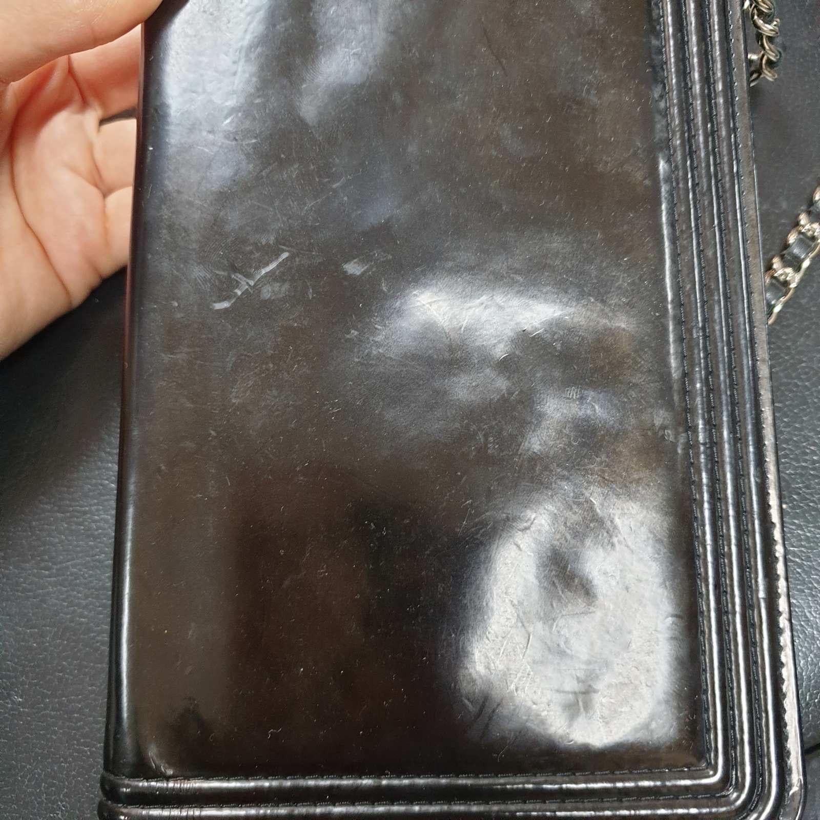 Chanel Reverse Boy Gloss Leather WOC For Sale 3