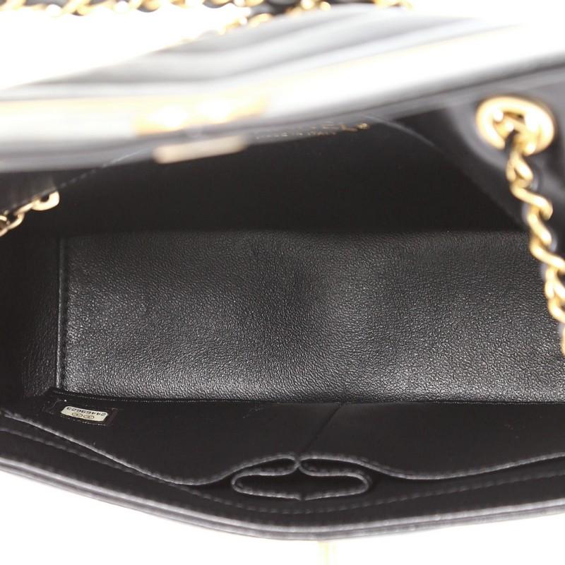 Chanel Reversed Flap Bag Chevron Lambskin Medium 2