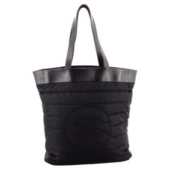 Chanel Reversible CC Tote Terry Cloth and Quilted Nylon Large