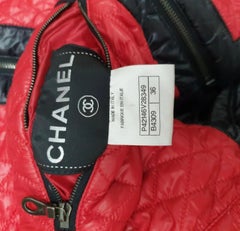 Chanel Reversible Red Black CC Logo Puffer Jacket