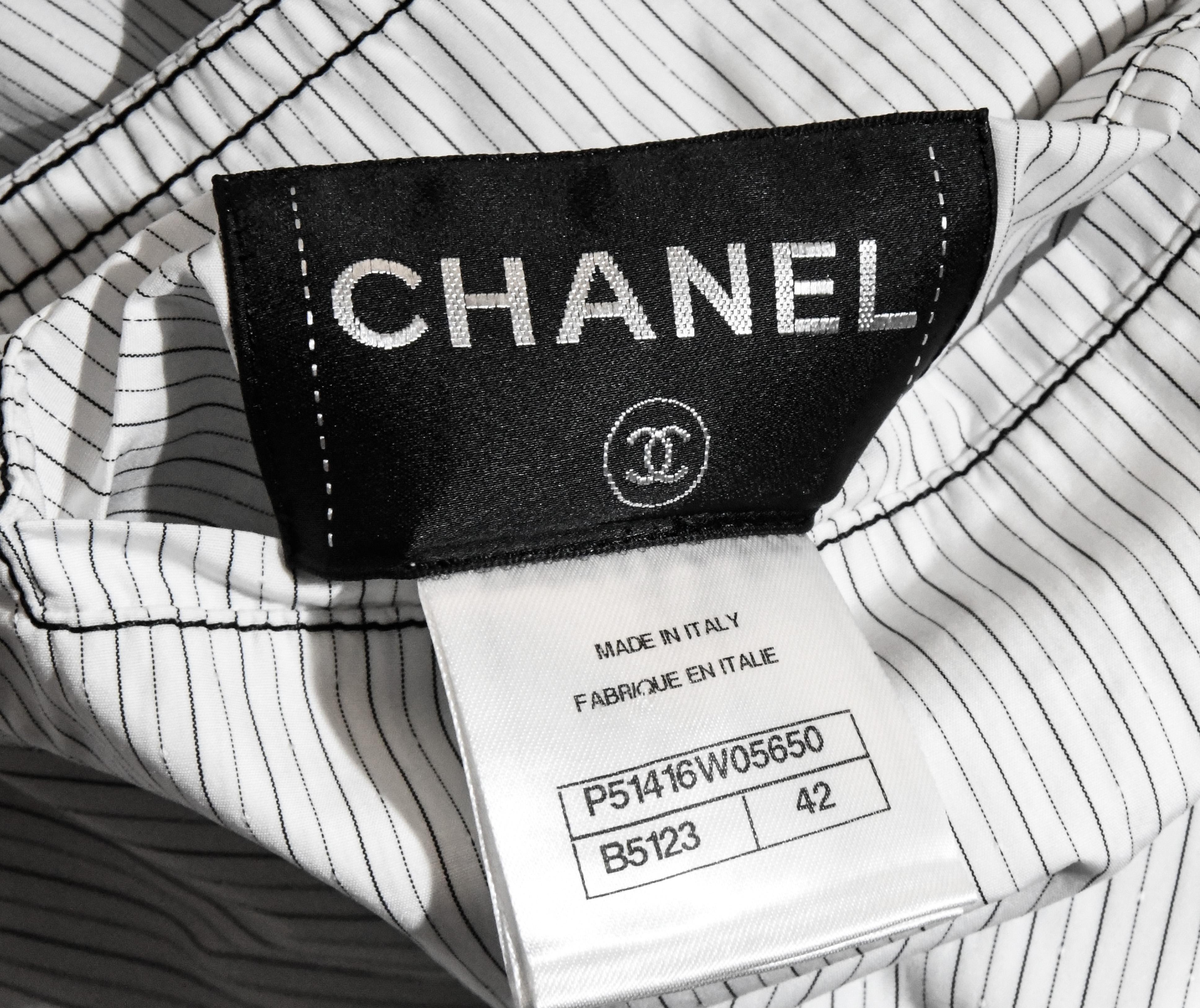 Chanel Reversible Striped Black & White Jacket  2