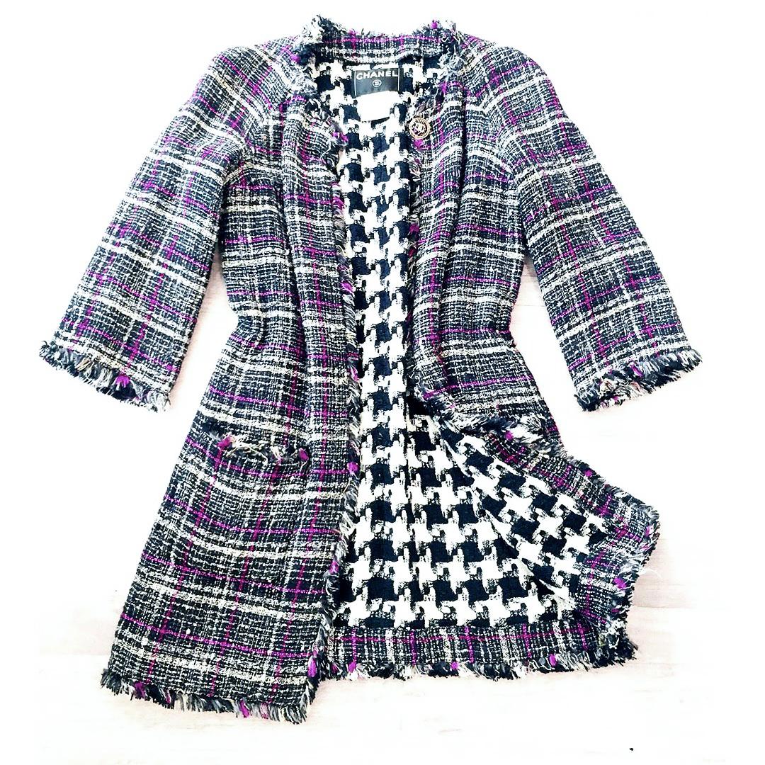 Women's or Men's Chanel Reversible Tweed Coat 36 FR
